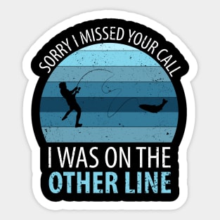 Fisherman angler fishing fishing Sticker